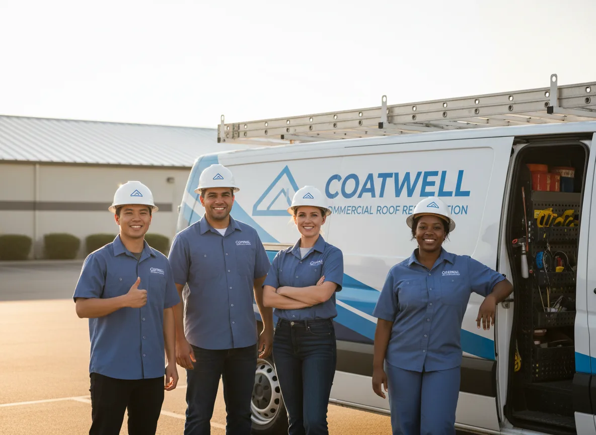Commercial roof coating company in Hustler, WI