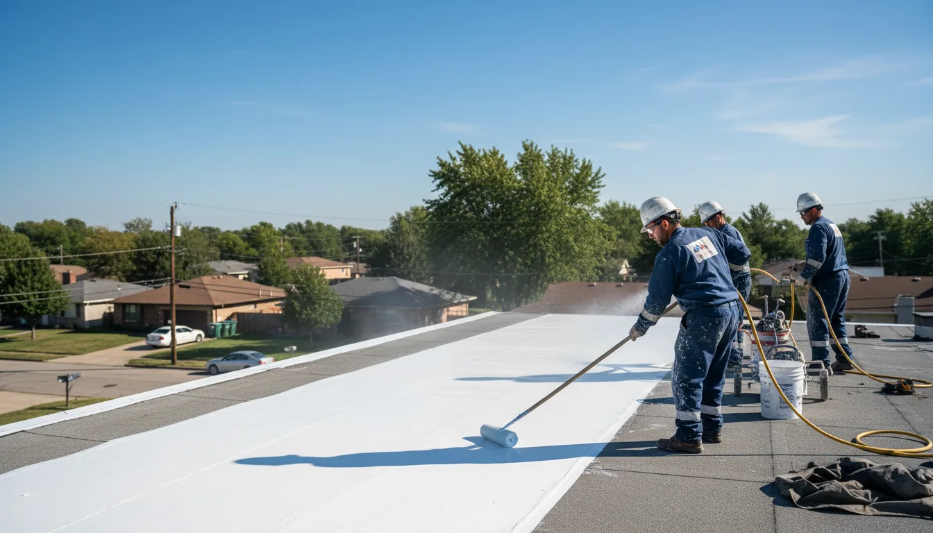 Commercial roof coating in Hustler, WI near me
